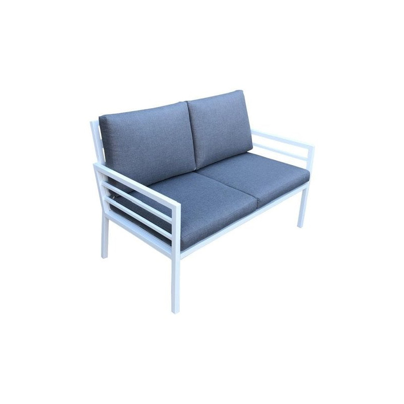 divano amicasa loren esterno alluminio 2 posti bianco