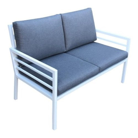 divano amicasa loren esterno alluminio 2 posti bianco