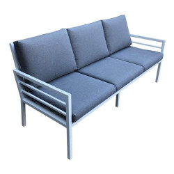 divano amicasa loren esterno 3 posti alluminio grigio scuro