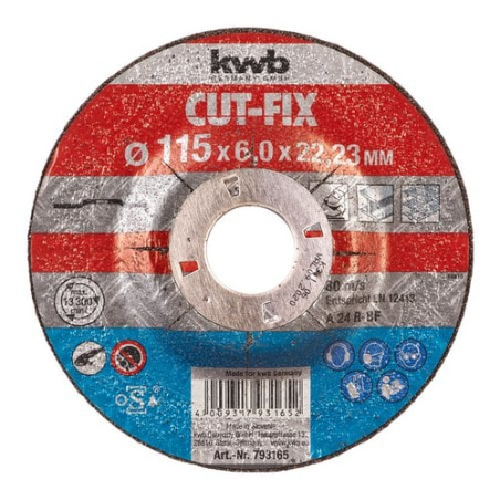 disco abrasivo kwb kwb cut-fix 115x6x22mm - 793165