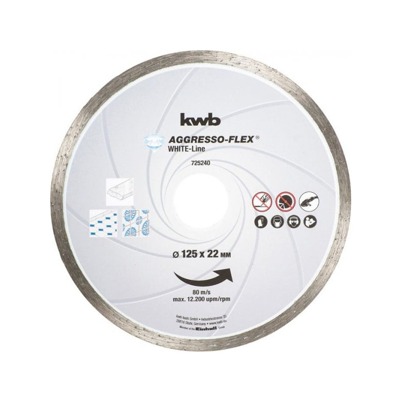 disco da taglio diamantato kwb aggresso-flex 125mm - 725240