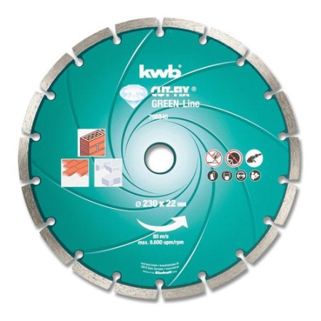 disco da taglio diamantato kwb cut-fix 230x22mm - 798840