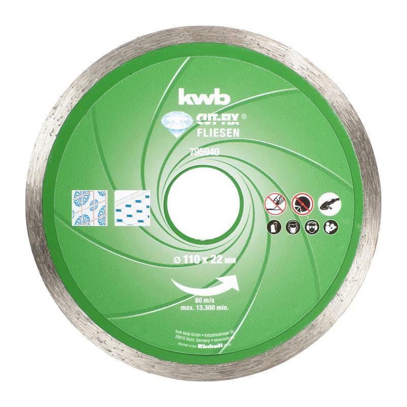 disco da taglio diamantato kwb cut-fix 110x22mm - 795940