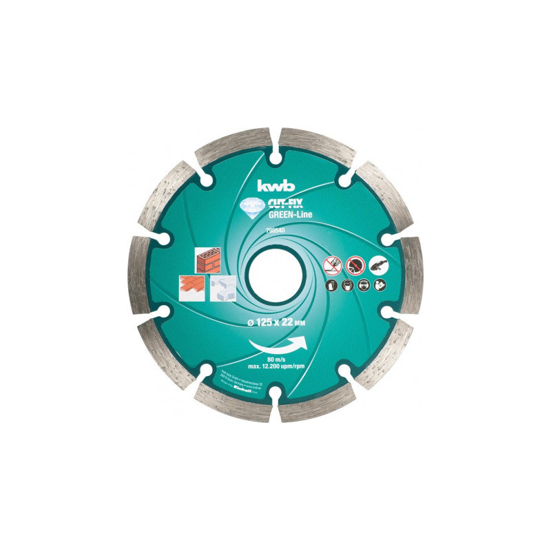 disco da taglio diamantato kwb cut-fix 125mm - 798540