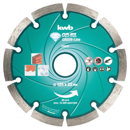 disco da taglio diamantato kwb cut-fix 125mm - 798540