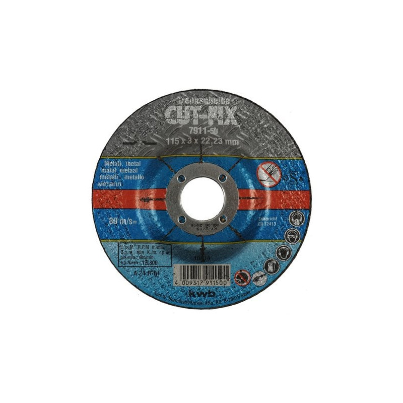 disco da taglio kwb easy-cut per il metallo 230 x 3 x 22mm -