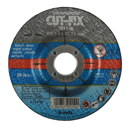 disco da taglio kwb easy-cut per il metallo 230 x 3 x 22mm -