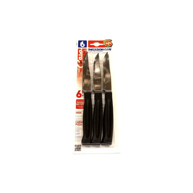 set coltelli da bistecca coltellerie bonomi acciaio inossidabile
