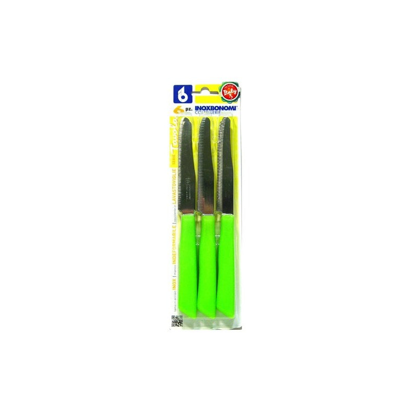set coltelli da tavola coltellerie bonomi verde 30006vsc