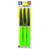 set coltelli da tavola coltellerie bonomi verde 30006vsc