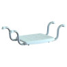 sedile da vasca k design regolabile seduta 370 x300mm bianco e anodizzato