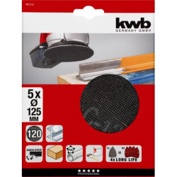 disco abrasivo kwb per levigatrice orbitale casuale d125mm grano