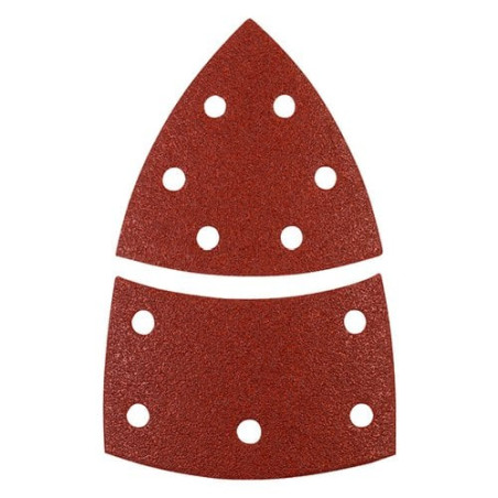 foglio abrasivo triangolare kwb di corindone autoadesivi 100x63mm