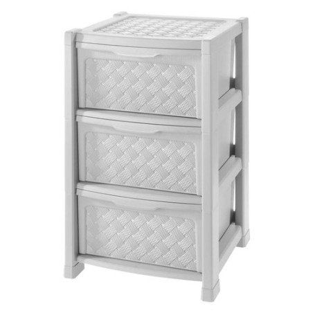 cassettiera tontarelli 3cassetti 39 x 39x63.5cm bianco