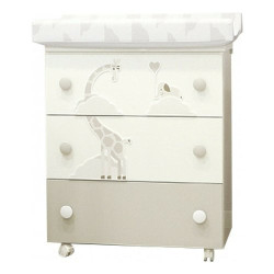 cassettiera fasciatoio pali savana taupe bianco