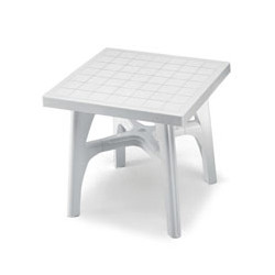 Tavolo scab in resina quadromax bianco 80x 80 1015 [scab]