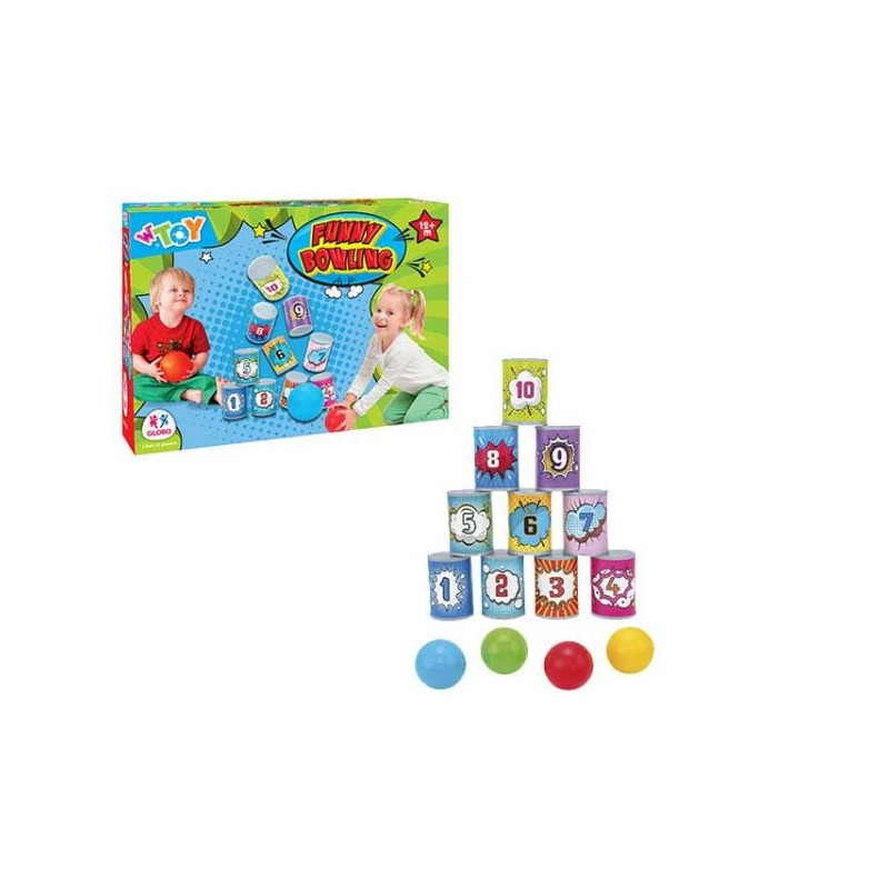 globo bowling con 3palline 10 barattoli [40377]