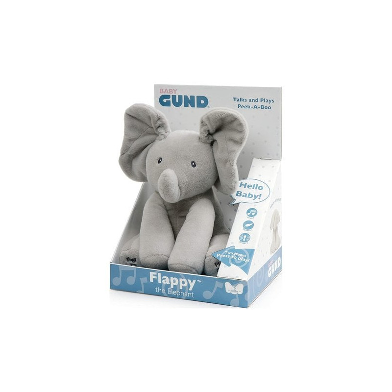 spin master - peluche elefantino flappy parlante gund 30cm