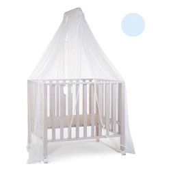 zanzariera lettino baby idea con asta tulle bco-azzuro [6020az]