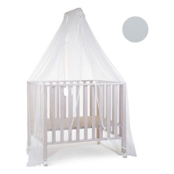 zanzariera lettino baby idea con asta tulle bco-grigio [6020gr]