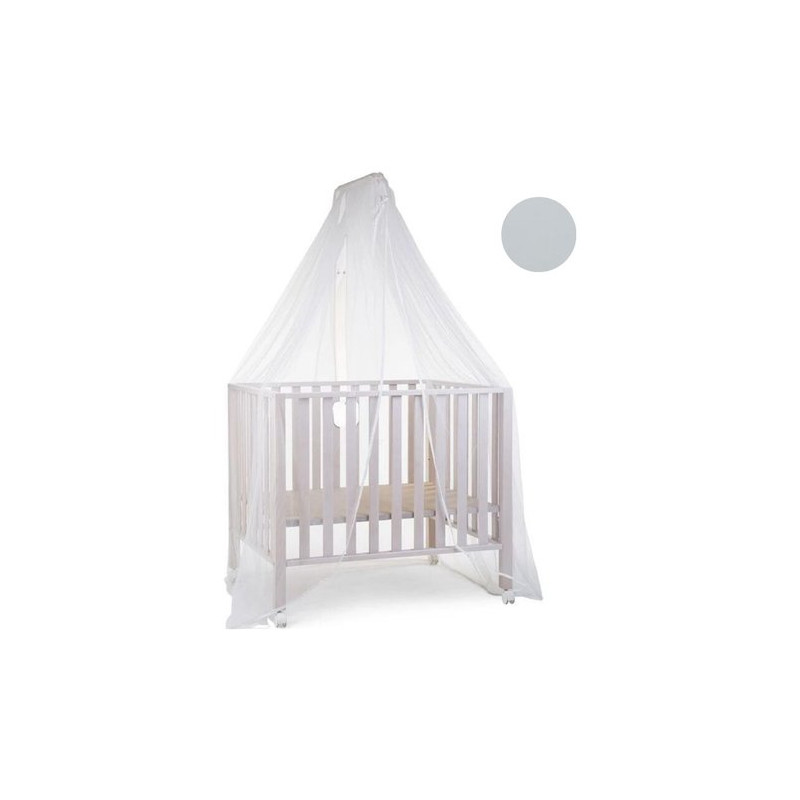 zanzariera lettino baby idea con asta tulle bco-grigio [6020gr]