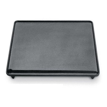piastra di cottura liscia ompagrill in ghisa 40x43 nero