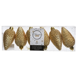 confezione pigna amicasa palline albero oro