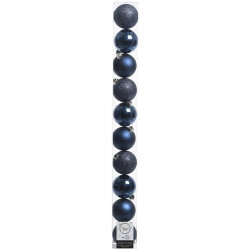 palline amicasa per albero di natele 10pz blu