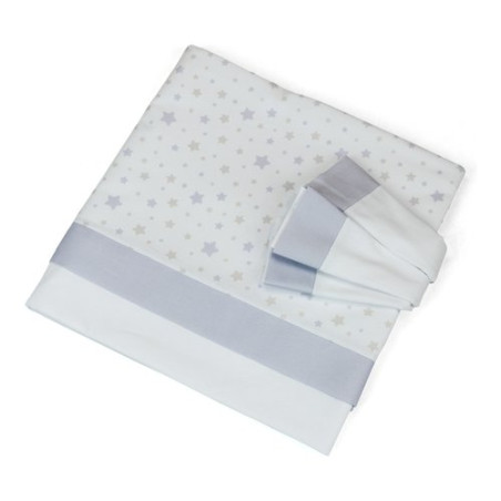 set lenzuolino baby idea stelline 3pz lilla [l2006l]