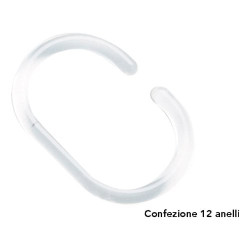 anelli tenda doccia gedy 12pz argento [1000010]