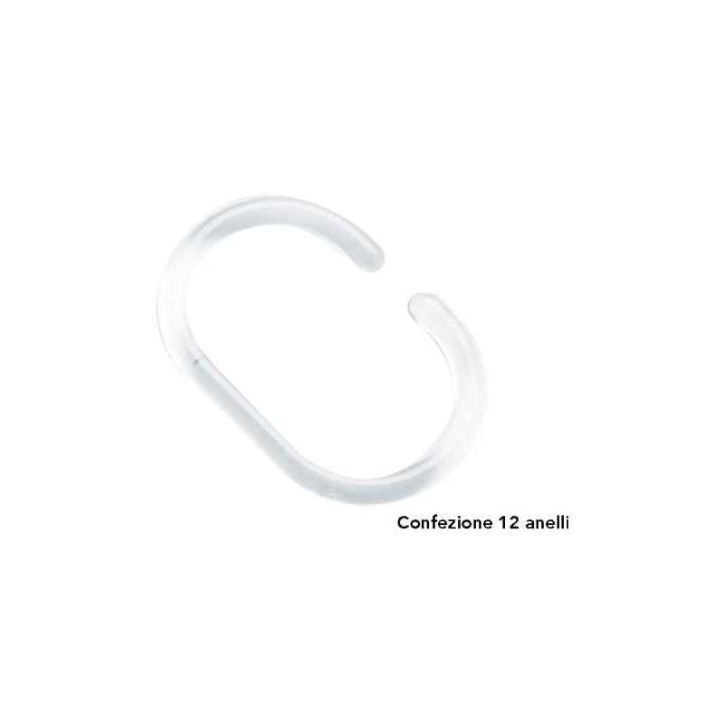 anelli tenda doccia gedy 12pz argento [1000010]