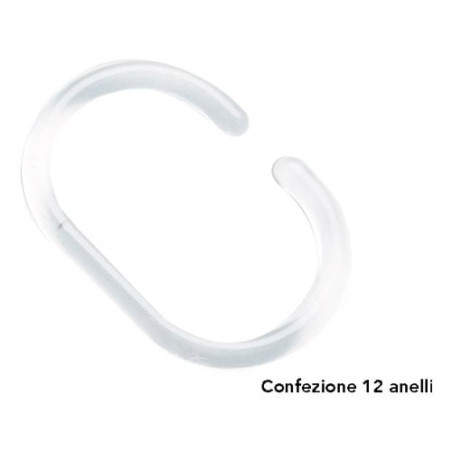 anelli tenda doccia gedy 12pz argento [1000010]