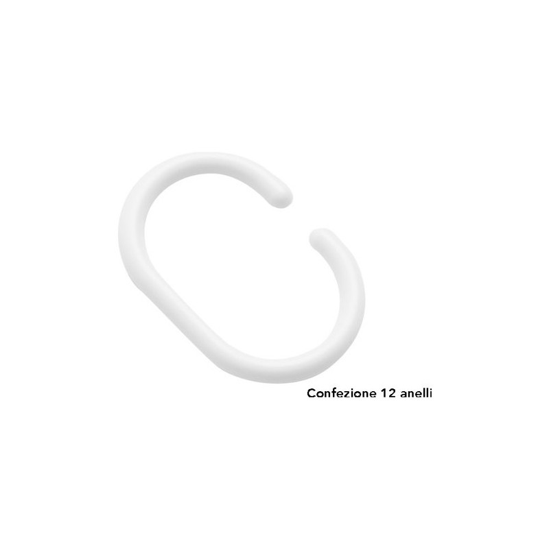 anelli tenda doccia gedy 12pz bianco [1000210]