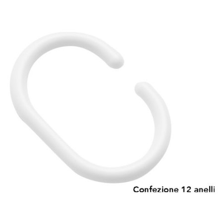 anelli tenda doccia gedy 12pz bianco [1000210]