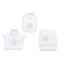 set bavaglini spugna italbaby stella 3pz rosa