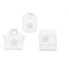 set bavaglini spugna italbaby stella 3pz avorio
