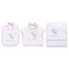 set bavaglini spugna italbaby ric orso 3pz rosa