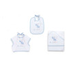set bavaglini spugna italbaby ric orso 3pz azzurro