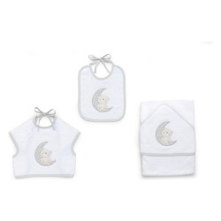 set bavaglini spugna italbaby la luna 3pz grigio