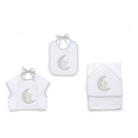 set bavaglini spugna italbaby la luna 3pz grigio