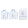 set bavaglini spugna italbaby la luna 3pz azzurro