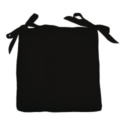 cuscino soft con lacci per sedia 40x40 - nero - olibo'