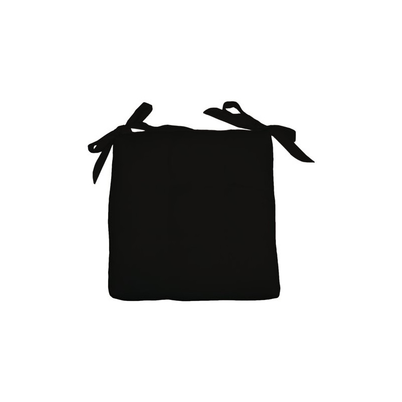 cuscino soft con lacci per sedia 40x40 - nero - olibo'