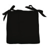 cuscino soft con lacci per sedia 40x40 - nero - olibo'
