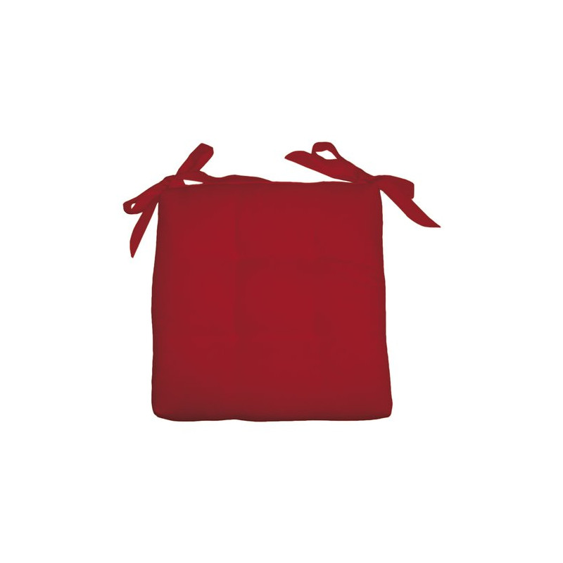 cuscino soft con lacci per sedia 40x40 - rosso - olibo'