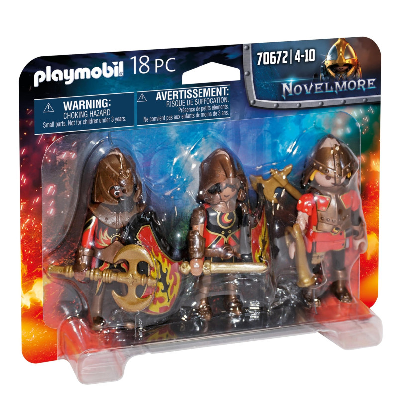 novelmore playmobil italia s.r.l 3 combattenti burnham raiders [70672]