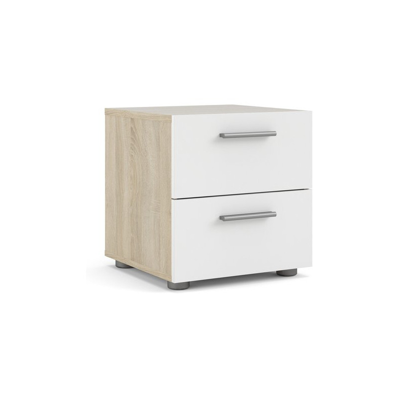 comodino tvilum mobile 40x0x42 bianco e marrone