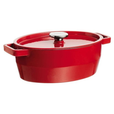 casseruola pyrex con coperchio 3.8l 29cm rosso