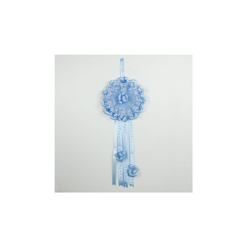 fiocco nascita baby idea misura media blu