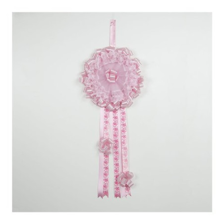 fiocco nascita baby idea misura media rosa